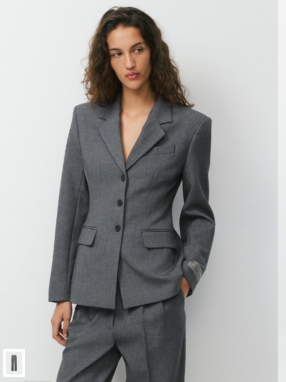 NWOT ARITZIA BABATON Standout Eversential Heather Charcoal Tailored Blazer, 10